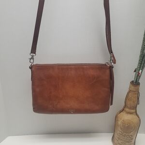 Fossil Crossbody Leather Silver Hardware